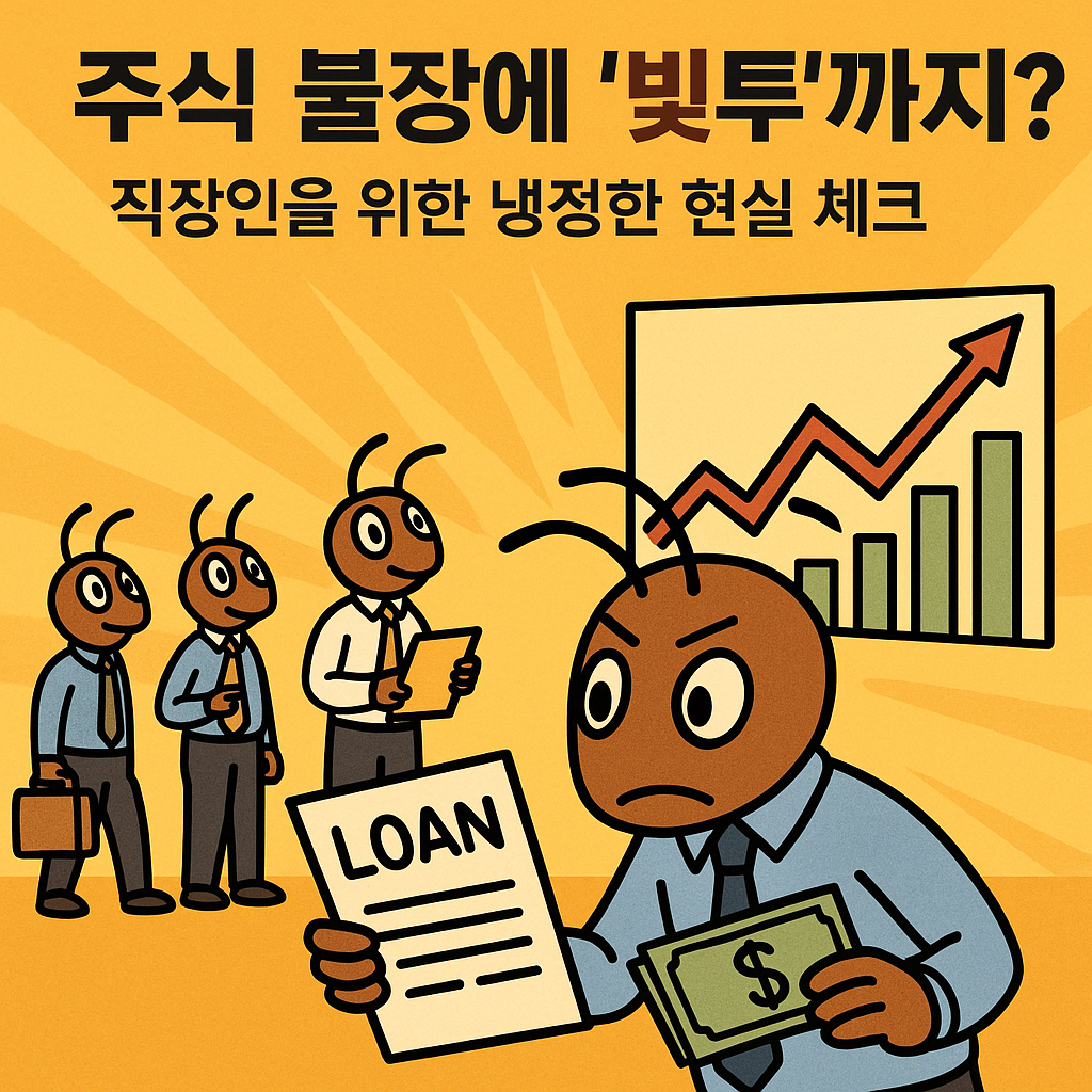 불장에 대출로 주식 투자에 나서는 직장인 개미들의 모습