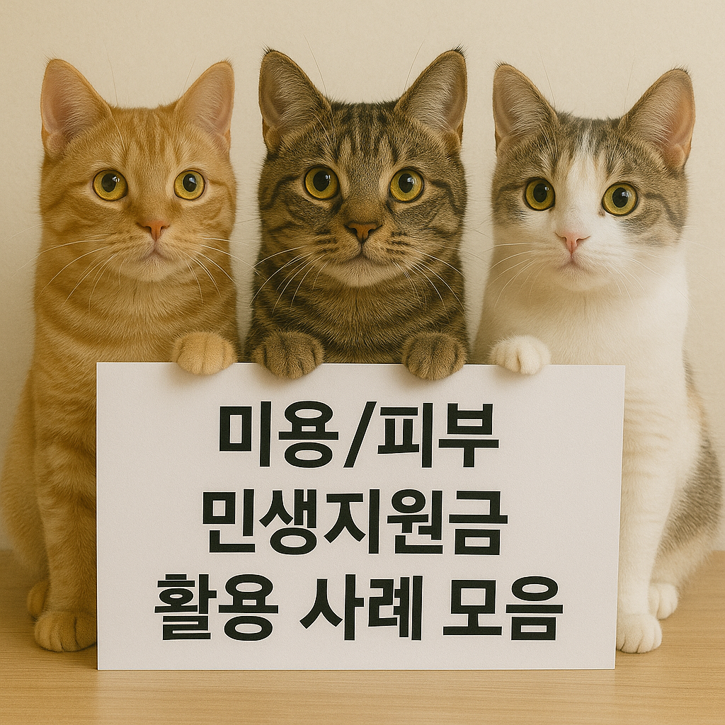 미용/피부 민생지원금 활용 사례 모음