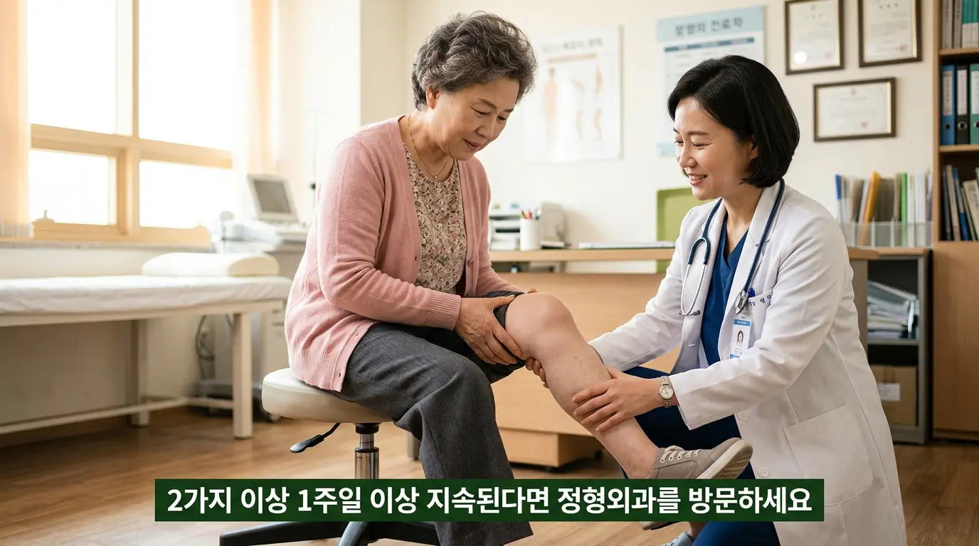 무릎에 물이 차는 증상 부종 굽힘제한 통증 열감 뻣뻣함