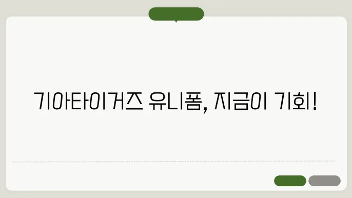 기아타이거즈 유니폼 관리 방법