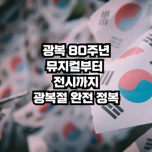 광복절 80주년 행사 정리