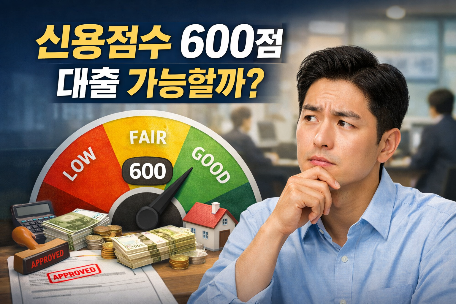 신용점수 600점 대출 가능할까?