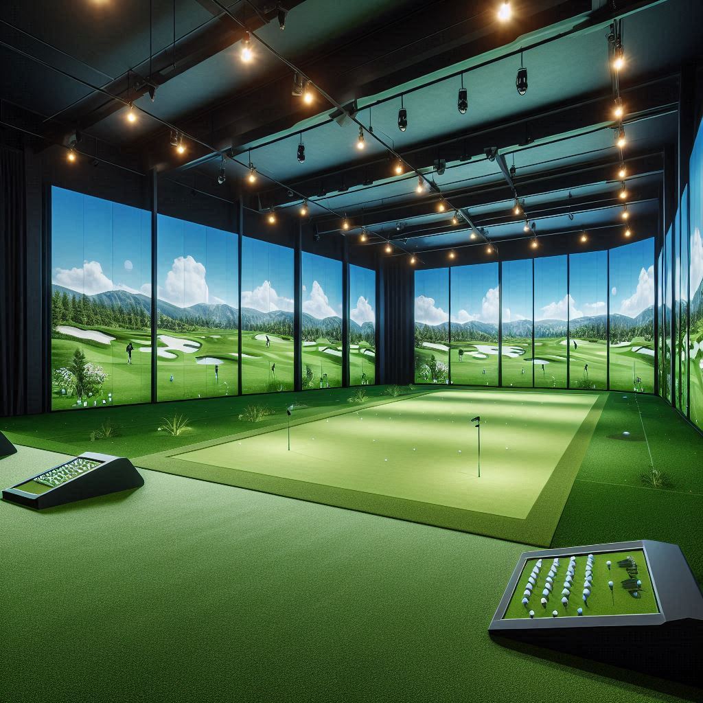 실내골프연습장 배경