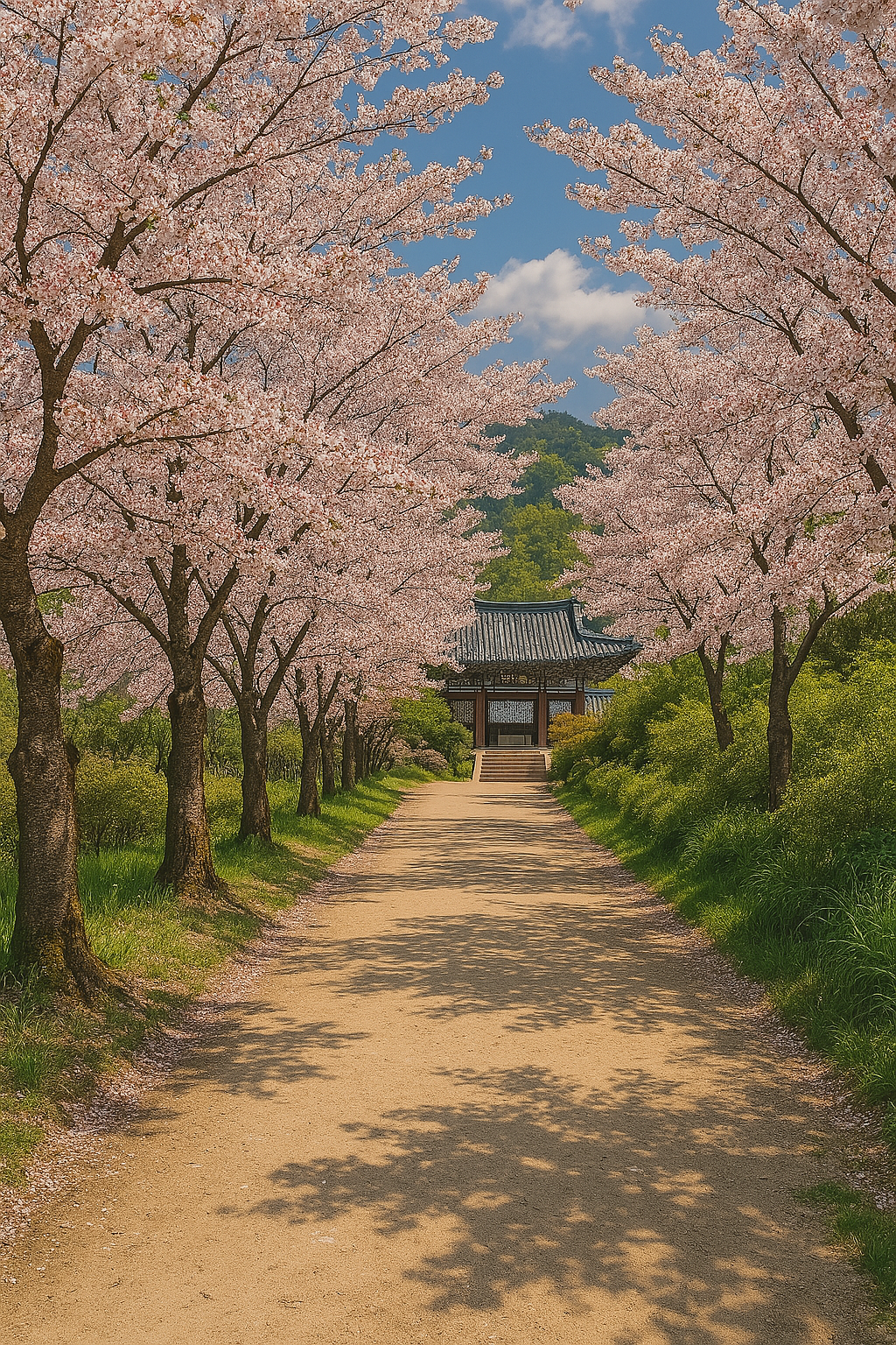 예산 수덕사 벚꽃길 사진