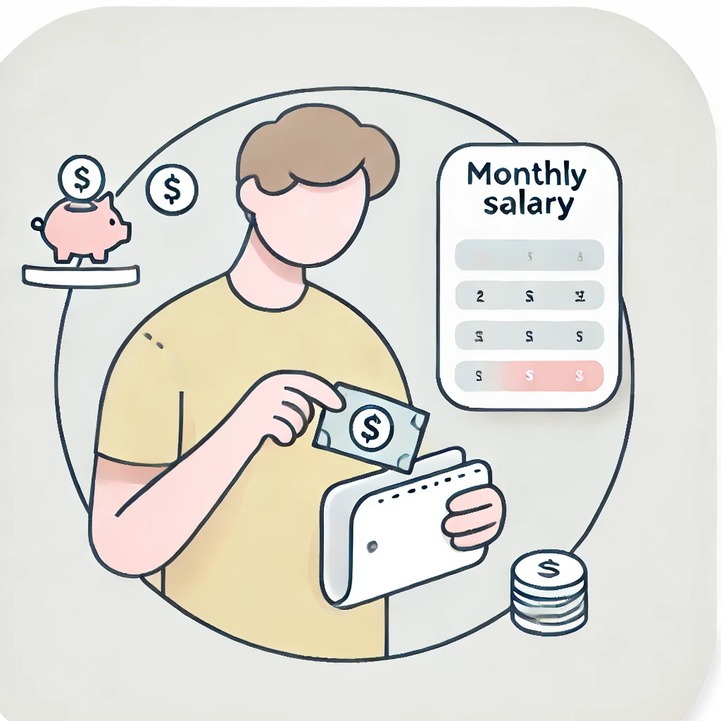 월급을 관리하는 사람의 모습