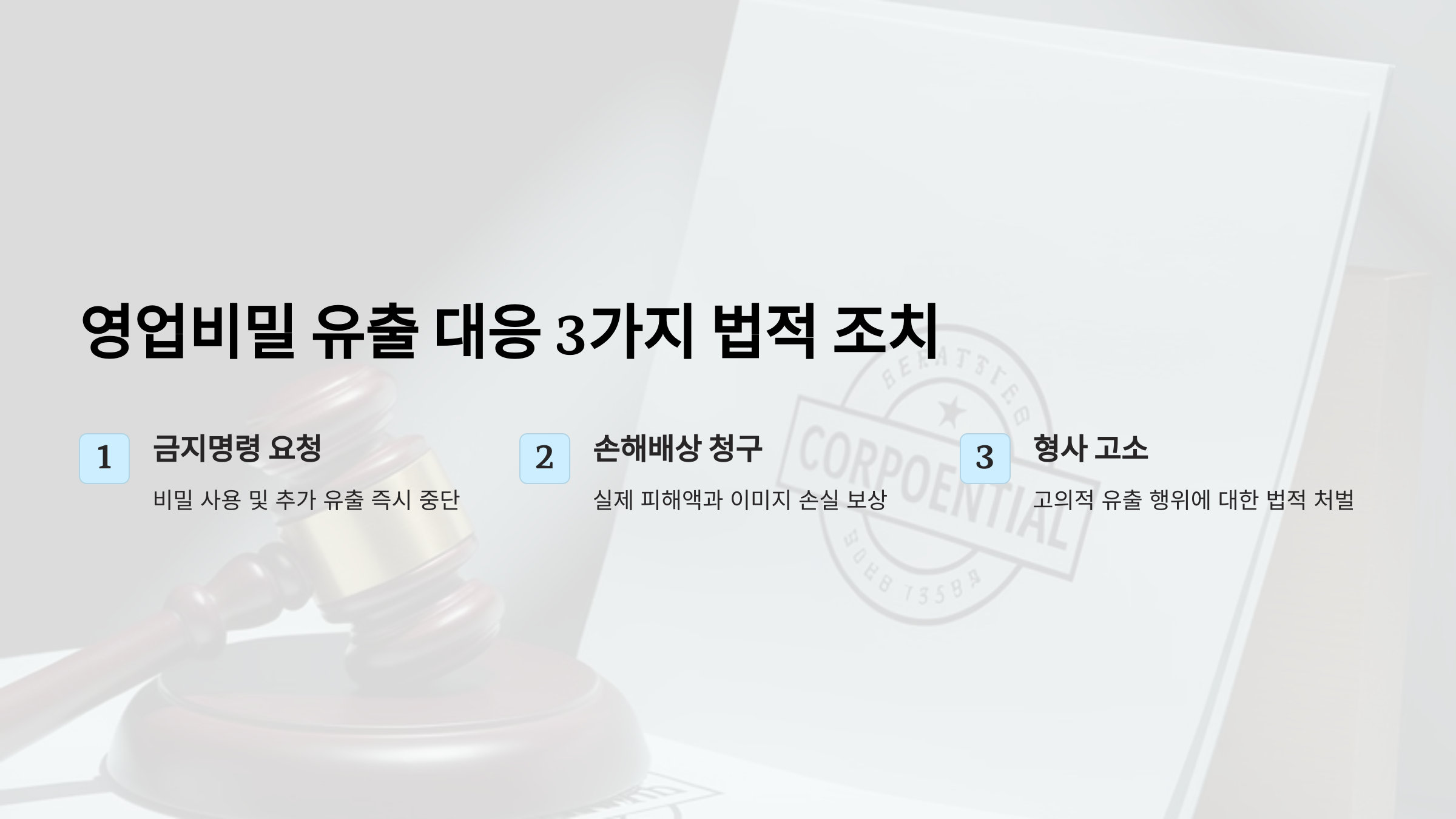영업비밀 유출, 법적 조치로 기업 지키는 3가지 방법