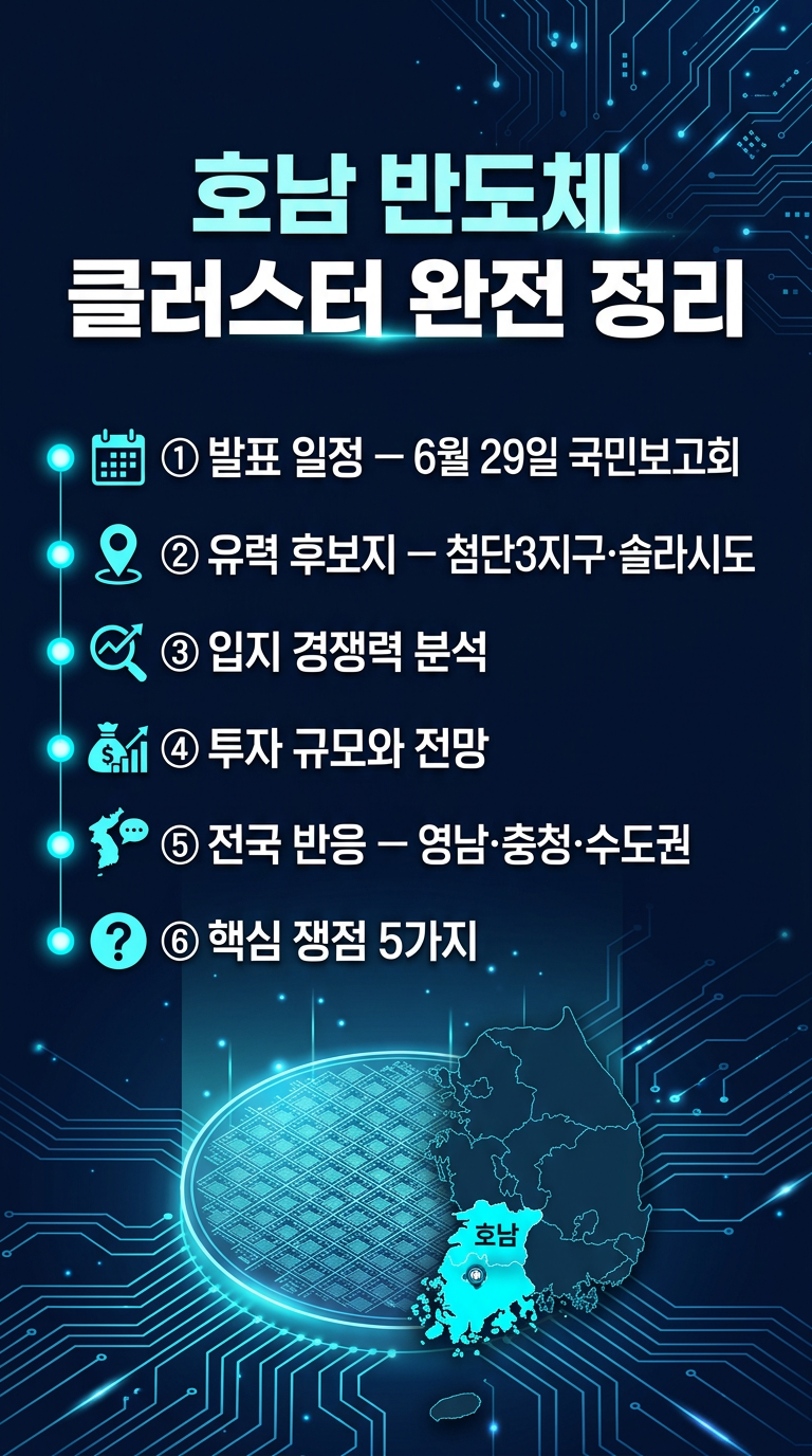 호남 반도체 클러스터 위치, 지도, 발표 날짜 언제? 일정과 전망, 입지 분석, 충청, 영남, 강원, 수도권 반응 및 문제점