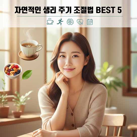 자연적인 생리 주기 조절법 BEST 5