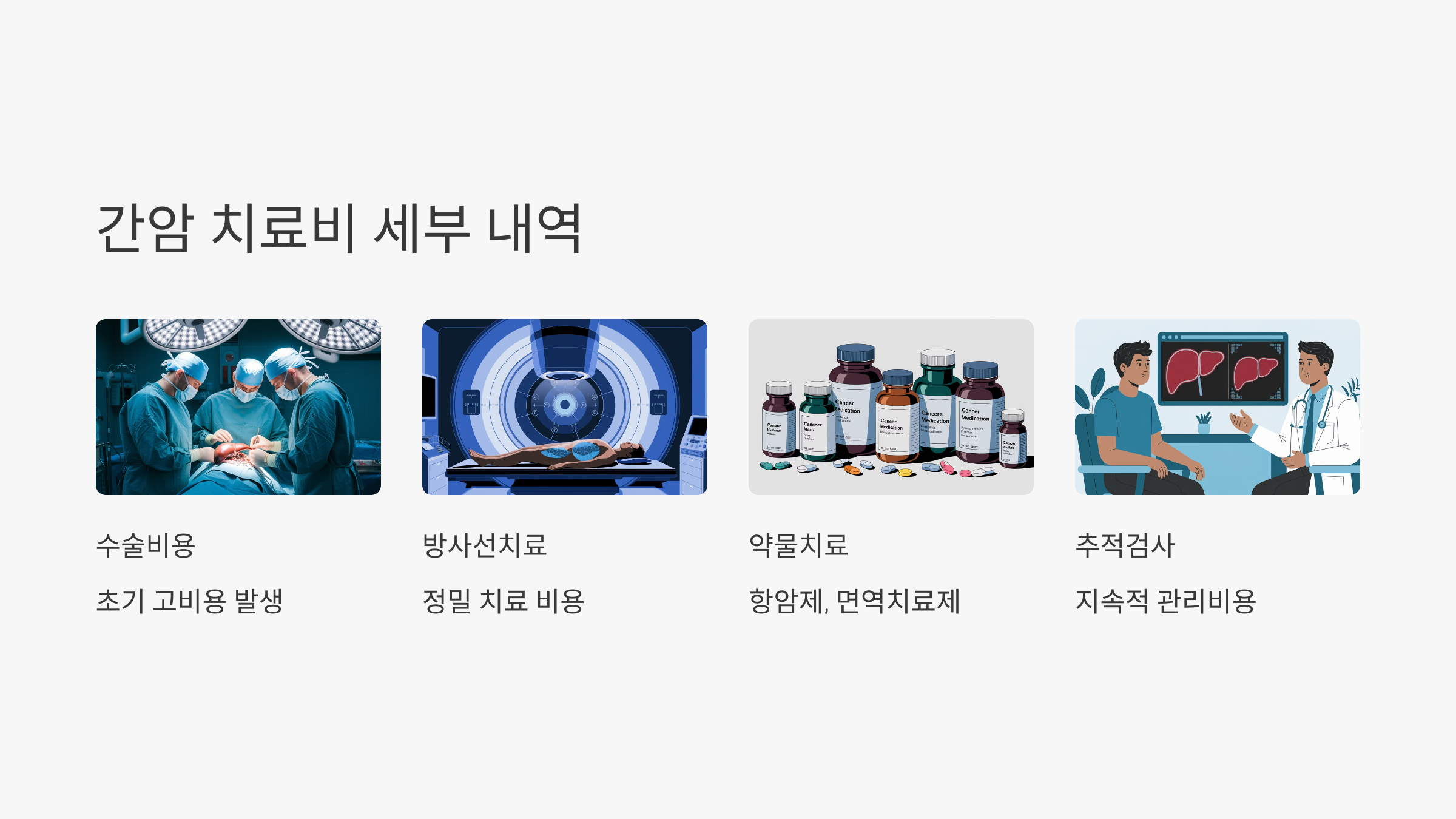간암 치료비 세부 내역
