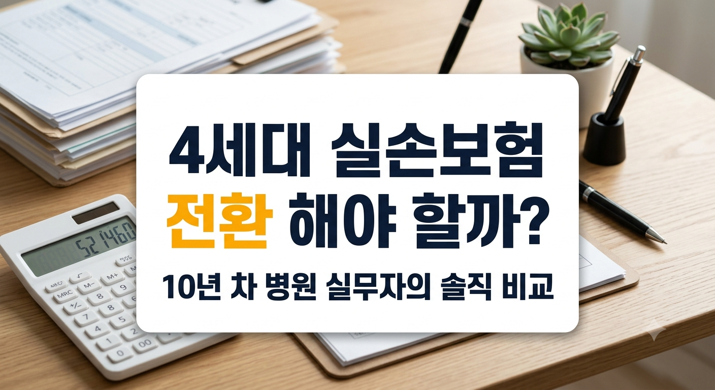 4세대 실비보험 전환 핵심 장단점 및 비급여 보장 비교 요약