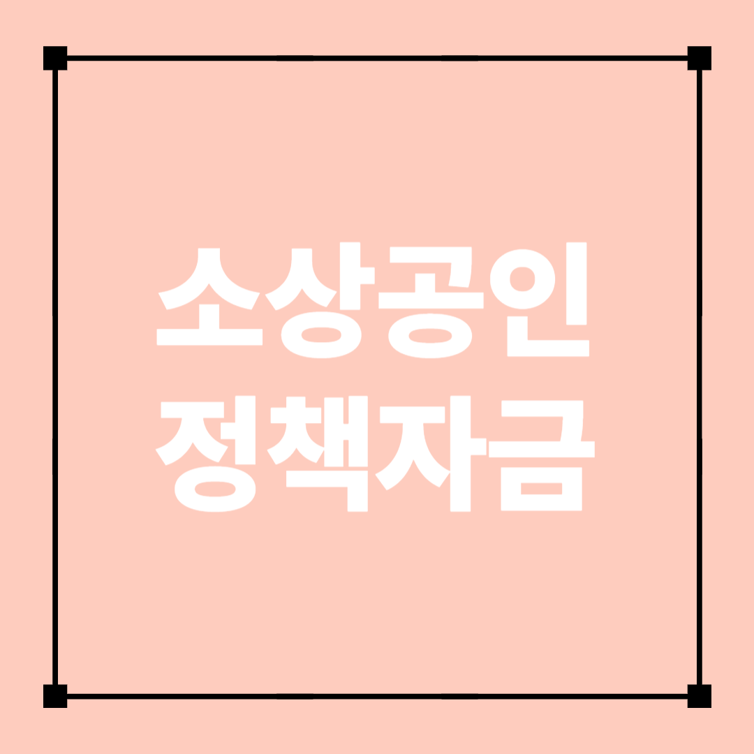 소상공인정책자금