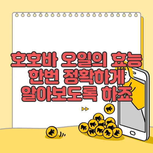 호호바 오일의 효능 한번 정확하게 알아보도록 하죠