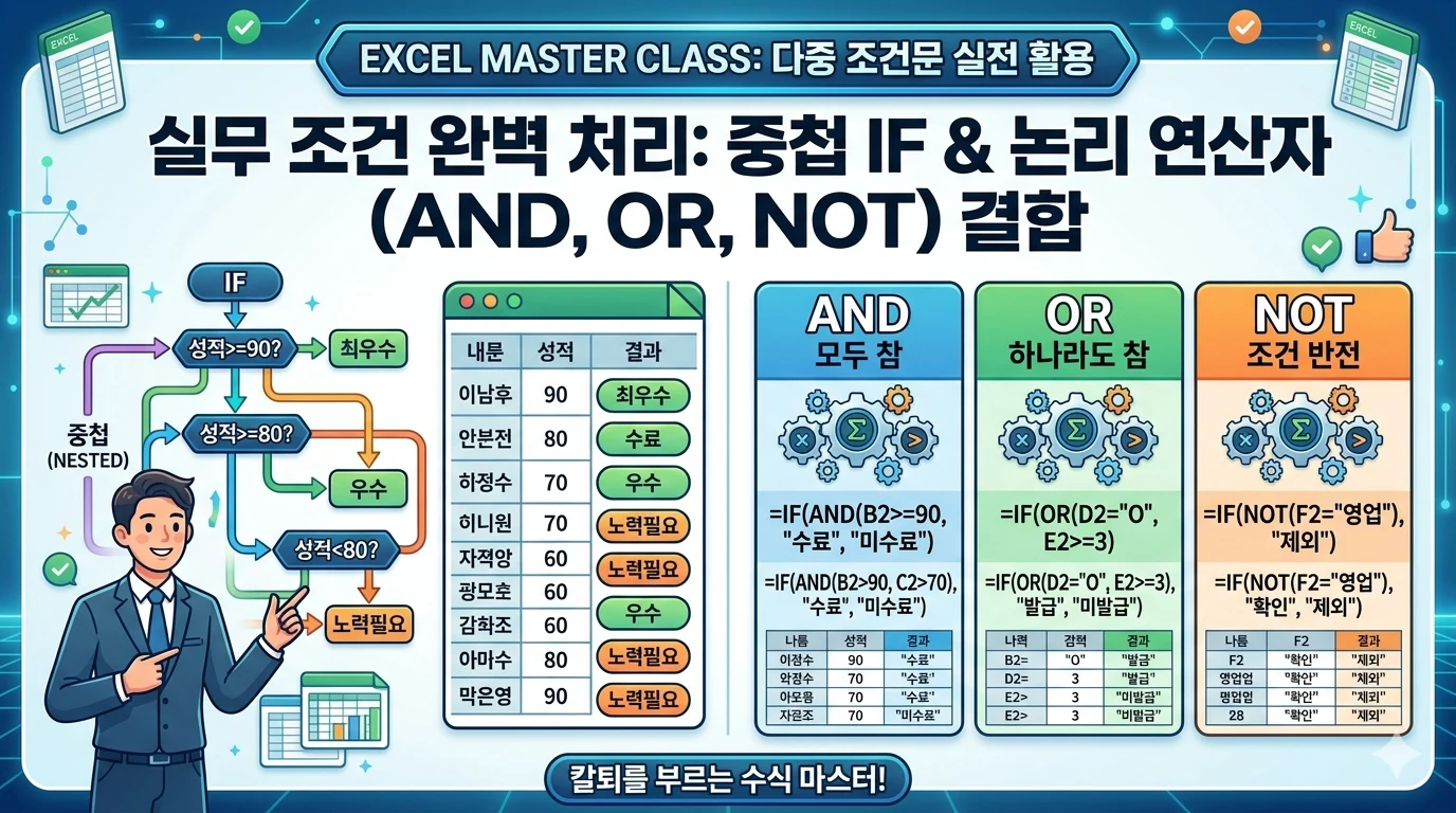 엑셀_IF함수_AND, OR, NOT