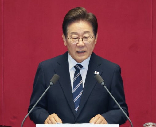 시정연설 중인 이재명 대통령