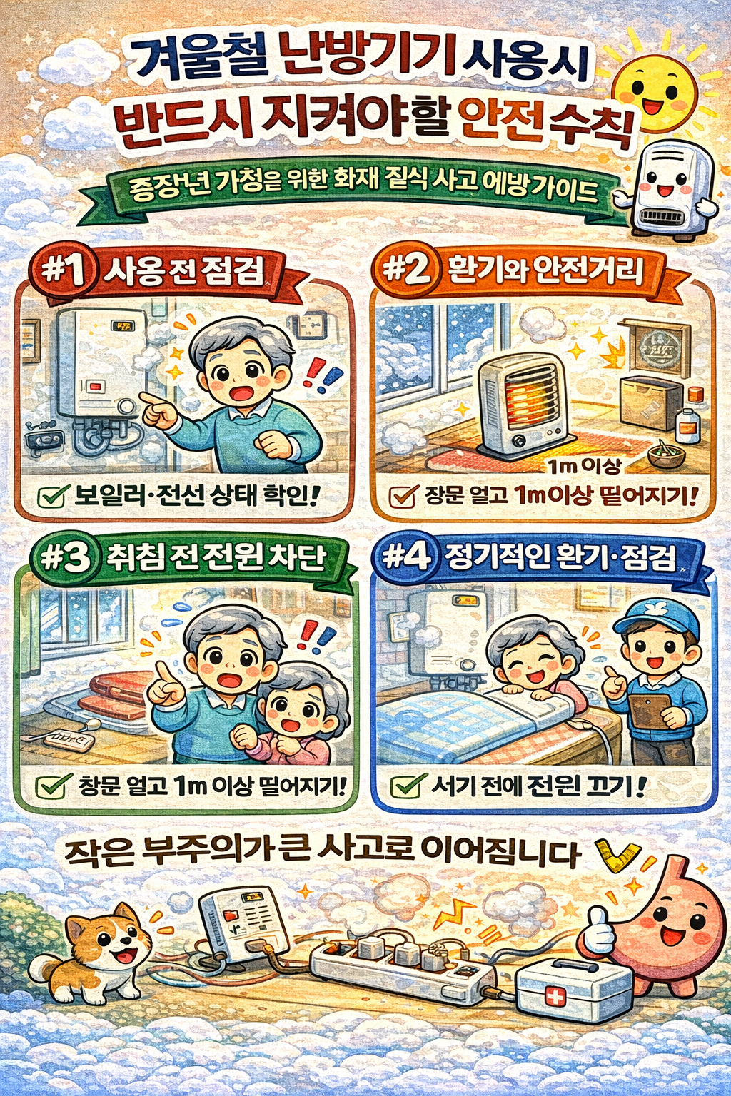 겨울철 난방기기 사용 시 반드시 지켜야 할 안전 수칙