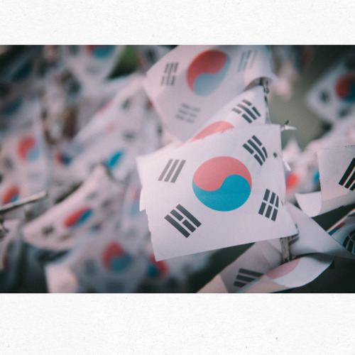 광복절 기념 포스터 스타일의 단색 일러스트