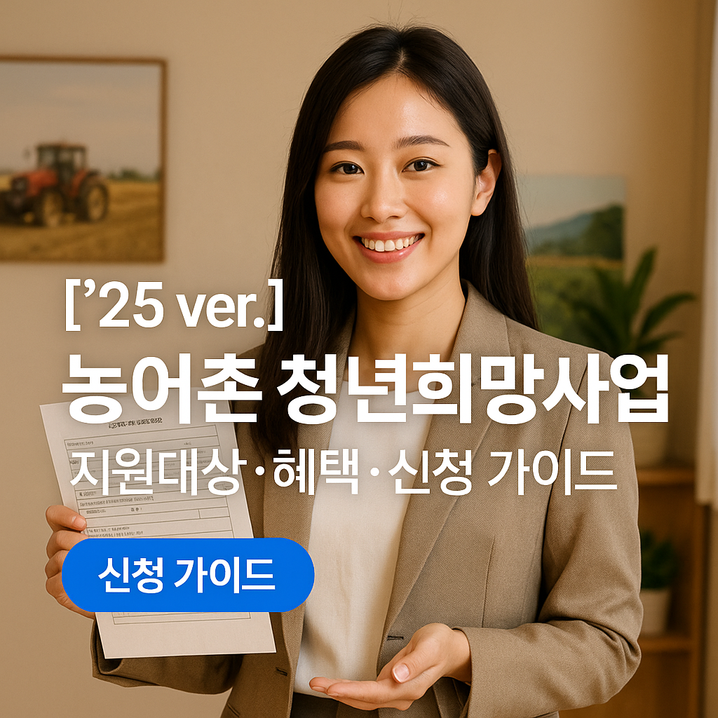 [&rsquo;25 ver.] 농어촌 청년희망사업 ｜ 지원대상&middot;혜택&middot;신청 가이드