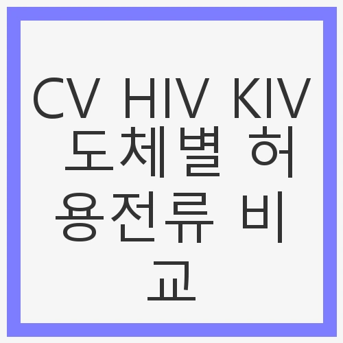 CV 전선의 특징