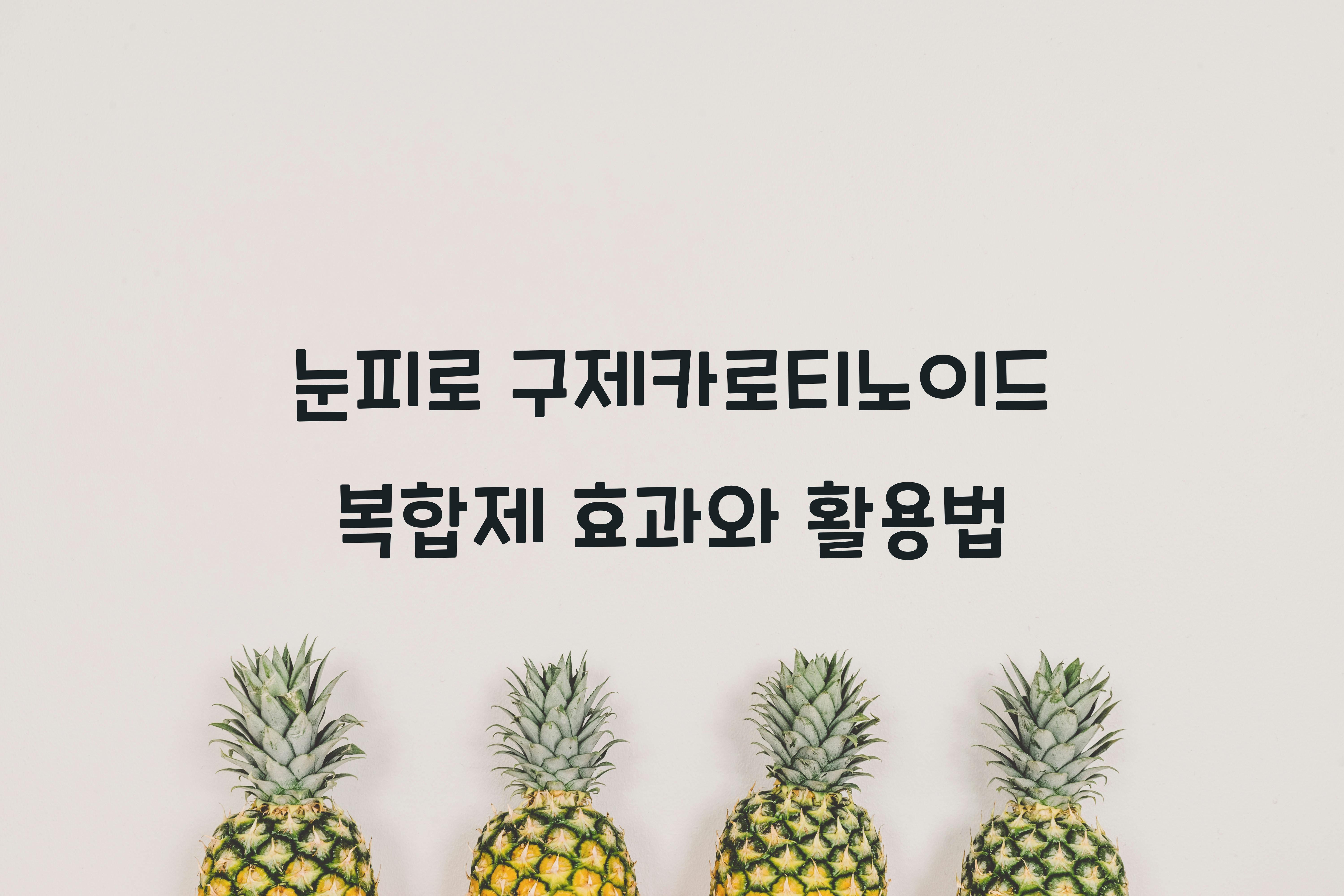 눈피로 구제카로티노이드 복합제