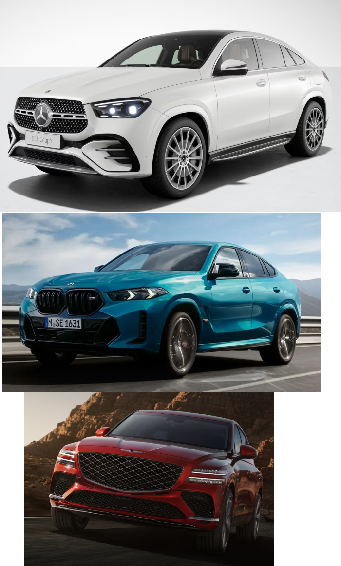 벤츠 GLE BMW x6 GV80쿠페 디자인