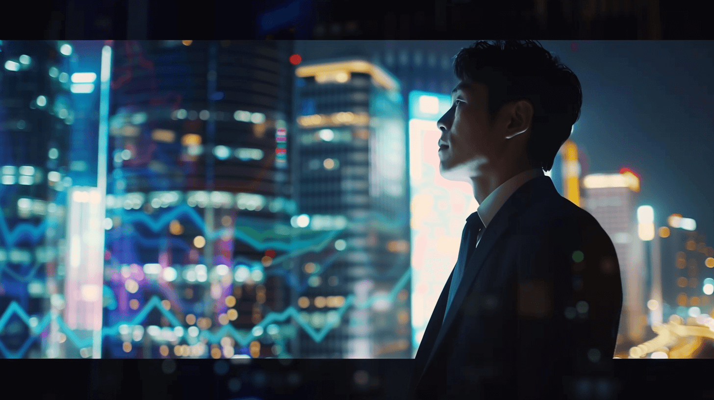 창문에-비친-차트와-남자