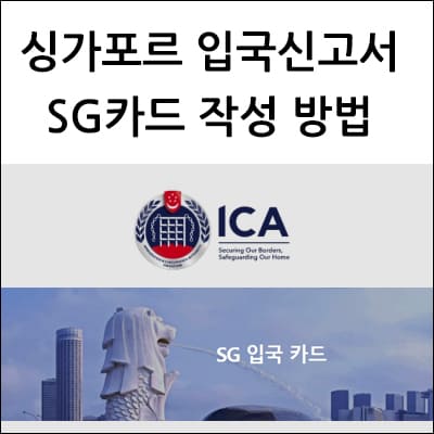 싱가포르 입국신고서