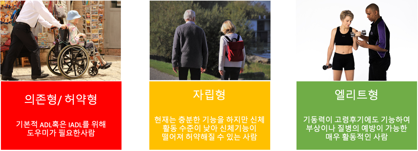 노인의 신체기능별 분류