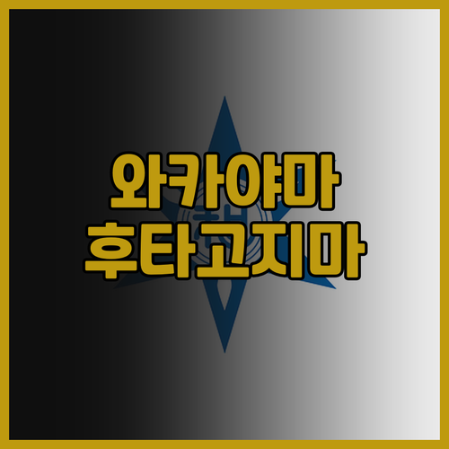 와카야마 호텔 어디로?🏨 후타고지마소..