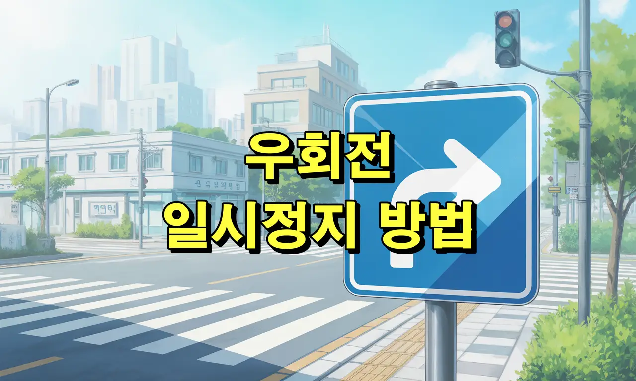 우회전 일시정지 방법