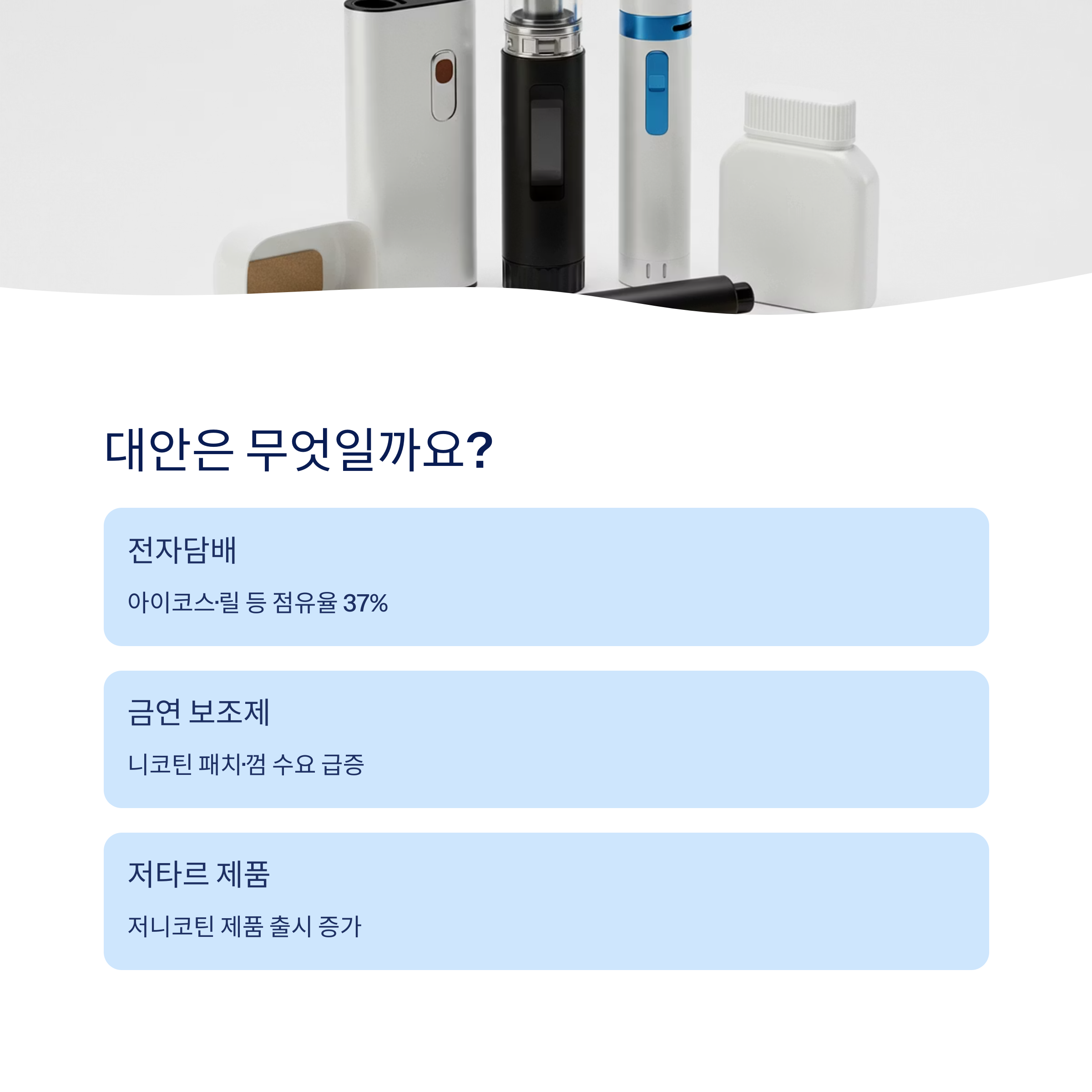 흡연자를 위한 대안 제품