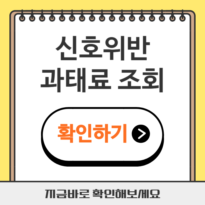 썸네일 신호위반 과태료 조회