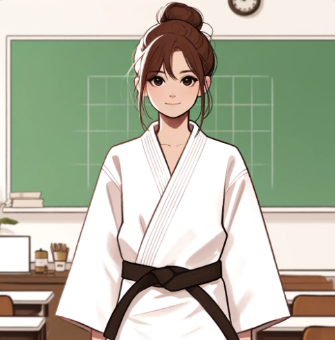 유도복을 입은 소녀