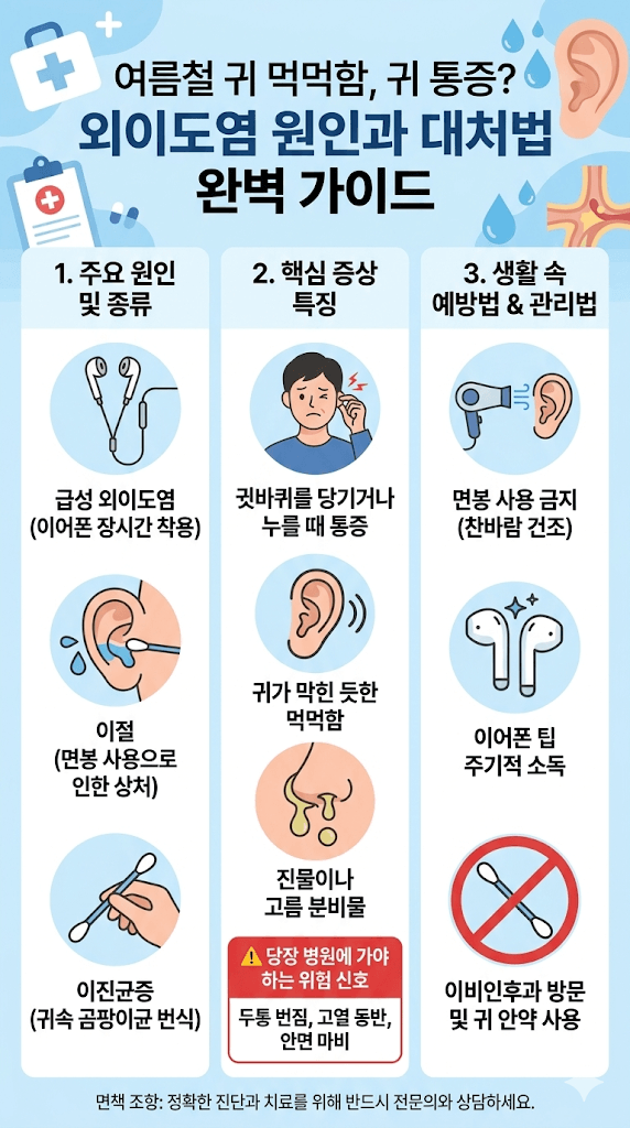 외이도염 원인과 관리법