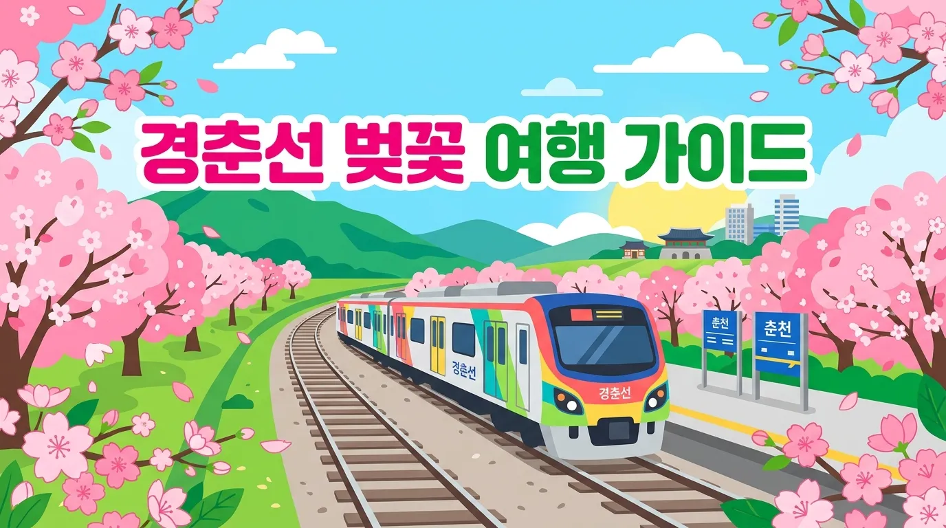 경춘선 벚꽃 여행을 떠나는 기차와 봄 풍경