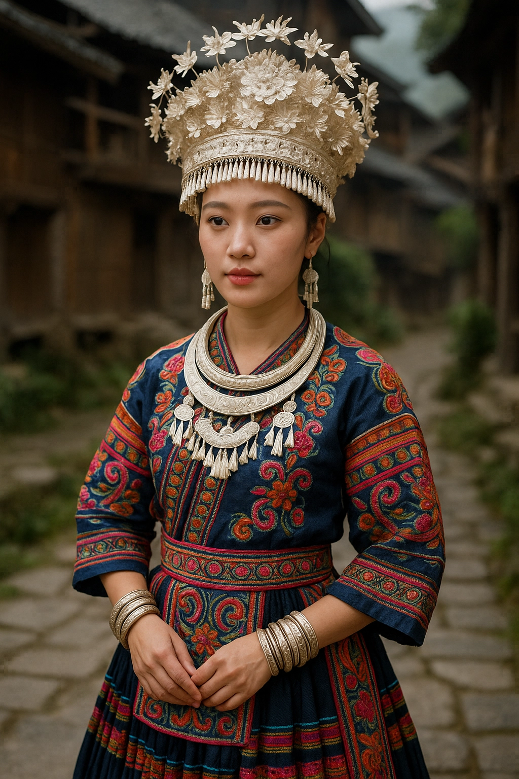 은으로 수놓은 기억의 옷 - 중국 먀오족의 전통의상_1