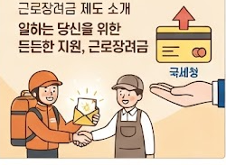 근로장려금 신청자격이 있는 사람이 지원금을 받는 모습