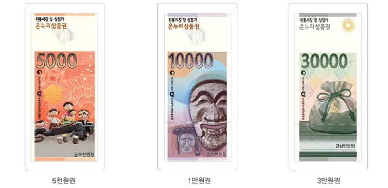 온누리 지류상품권 구매방법