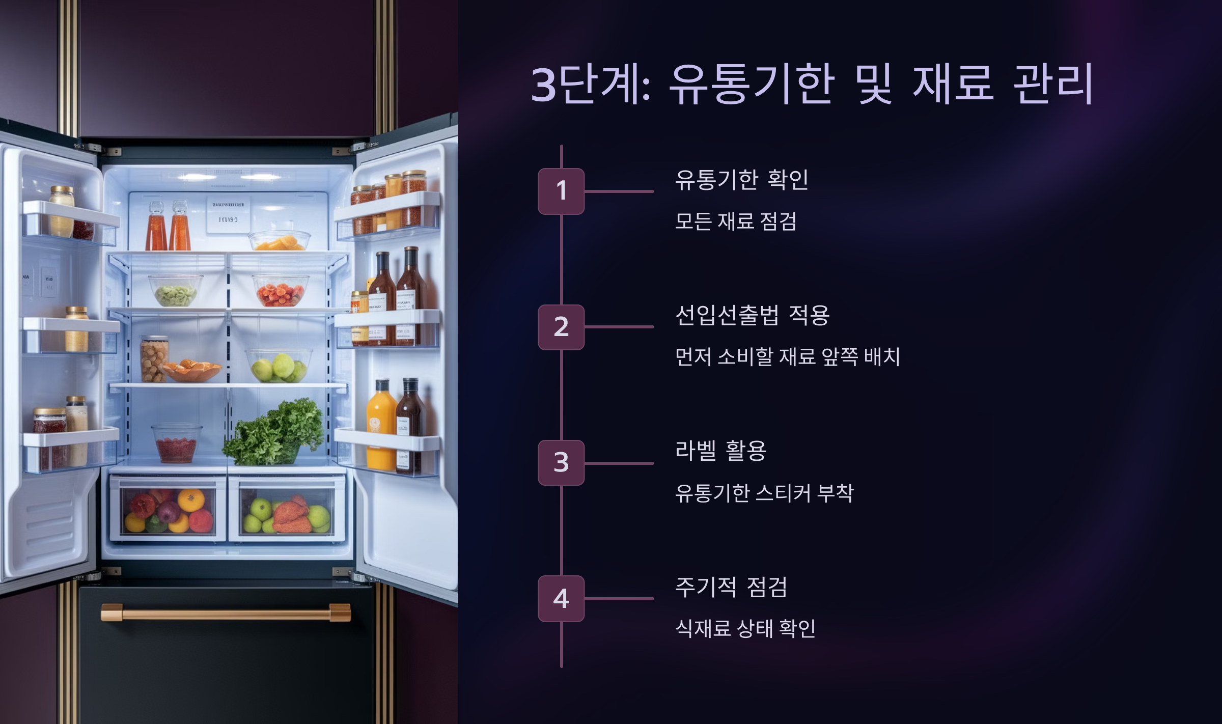 3단계: 유통기한 및 재료 관리