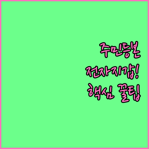 종이 없는 주민등록등본 전자문서지갑 ..