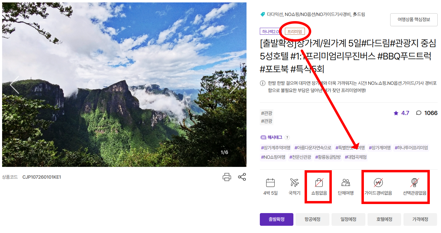 프리미엄 패키지 예시