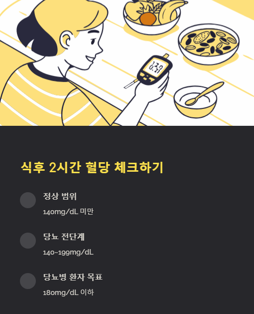 식후 2시간 혈당 체크하기