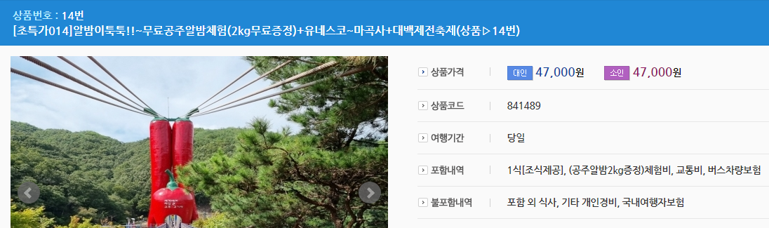 공주 알밤체험