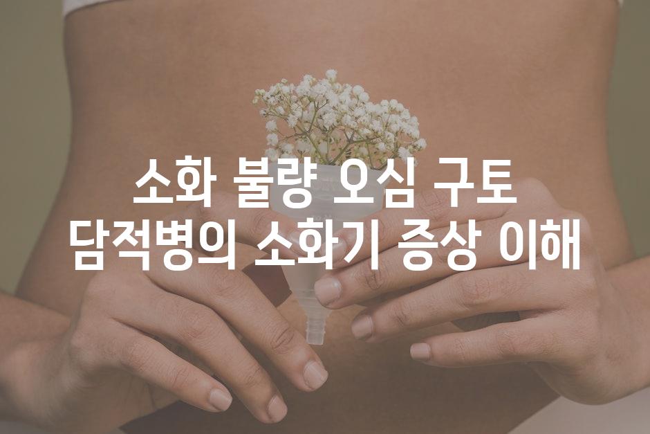 소화 불량 오심 구토 담적병의 소화기 증상 이해