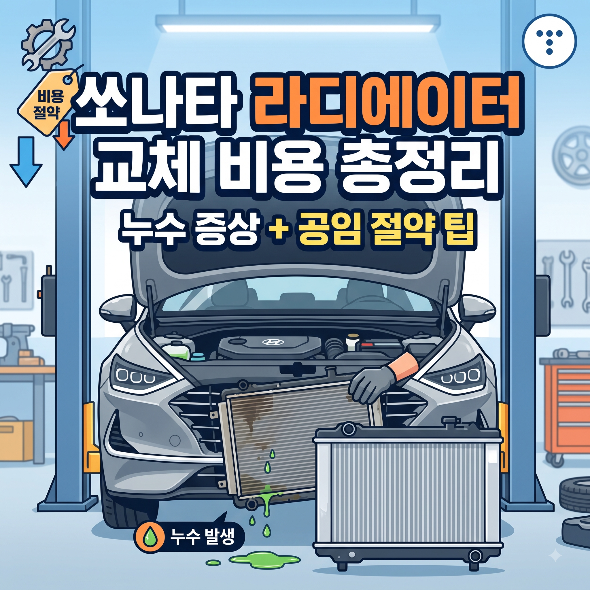 쏘나타 라디에이터 교체 비용 총정리 ❘ 누수 증상 및 공임 절약 팁