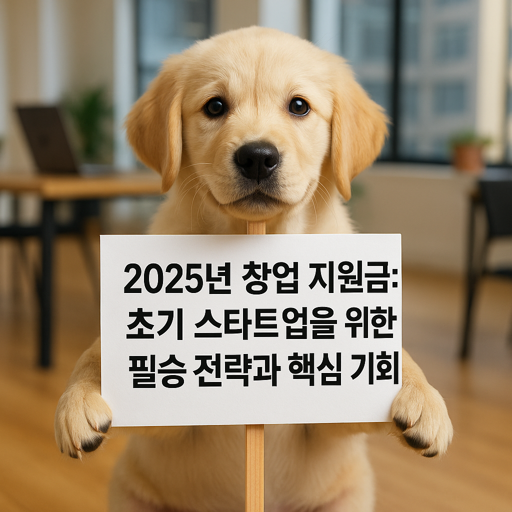 2025년 창업 지원금: 초기 스타트업