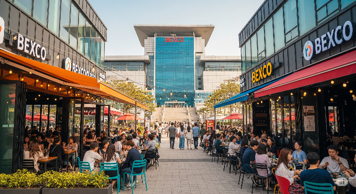 부산 벡스코와 인근 맛집 풍경