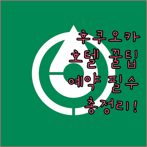 후쿠오카 호텔 예약 전 필독! 꿀팁 