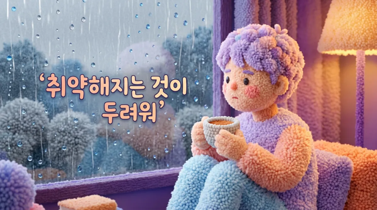 취약해지는 두려움 - 폼폼 크래프트로 표현한 창가 성찰 장면