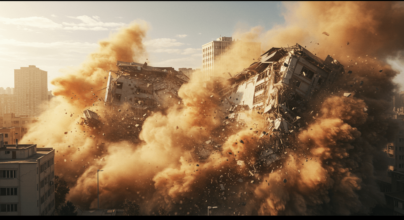 사고가 나는 모습