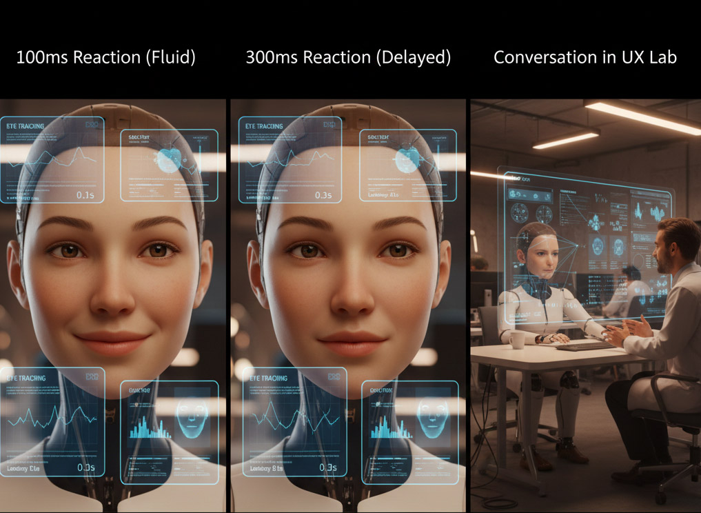 휴머노이드 얼굴의 반응 지연 UX 문제